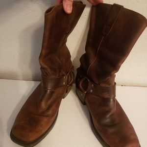 DURANGO BROWN LEATHER CALF HIGH BOOTS 8EE